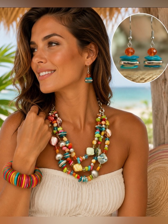 Jewelry - Pearl nugget and bead jewelry set